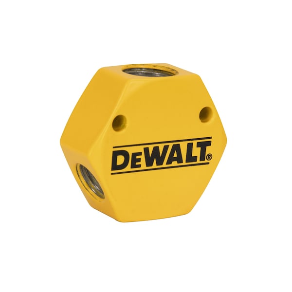 Dewalt 3-Way Hockey Puck Manifold 3/8 FNPT Inlet with three 1/4 FNPT Outlets DXCM041-0116 - main
